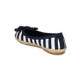 thumbnail image 3 of Jelly Beans Pra New Girl Fabric Bow Stripe Woven Hemp Espadrille Ballet Flat, 3 of 5