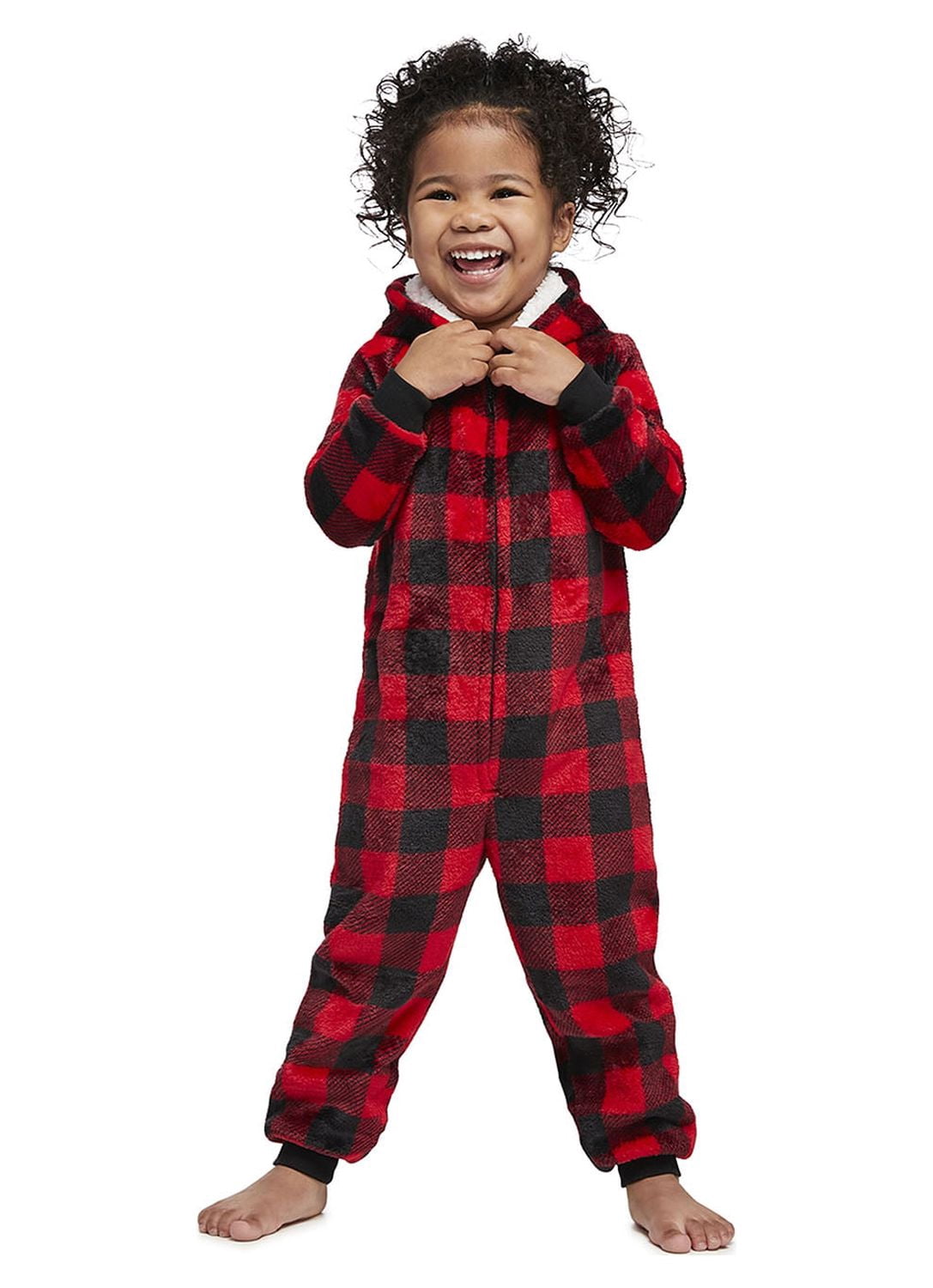 Jolly Jammies Toddler Buffalo Plaid Matching Family Pajamas Union Suit, Sizes 2T-5T
