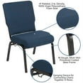 thumbnail image 3 of Flash Furniture Advantage 20.5" Fabric Church Chair in Blue and Silver Vein, 3 of 6