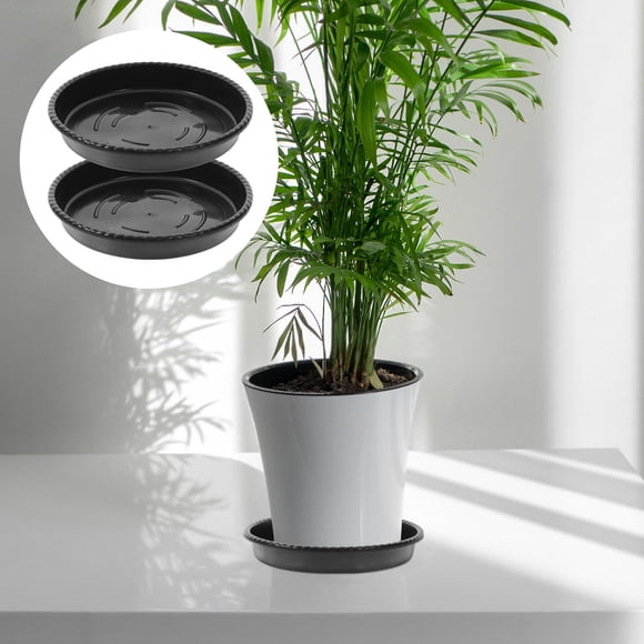 IDEANATEGRATE 10Ud Acumulador De En Plástico Negro Para Macetas Protección De Superficies