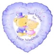 thumbnail image 1 of Meilleurs Vœux pour Votre Mariage Ballon en Feuille en Forme de Cœur, 1 of 1
