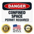 thumbnail image 7 of Danger Confined Space Permit Required Sign, OSHA Danger Sign, 24x36 Corrugated Plastic, 7 of 7