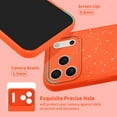 thumbnail image 4 of Compatible with iPhone 17 Pro Max Case Glitter, Cute Sparkly Bling Phone Case for Women Girls Girly, Neon Bright Color Slim Soft Phone Cover for iPhone 17 Pro Max, Orange, 4 of 13