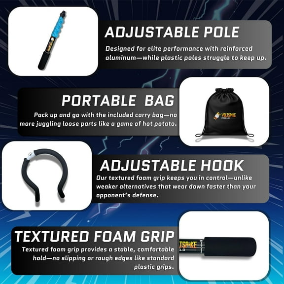 Adjustable Volleyball Trainer for Serving & Hitting - VoltSpike Pro 1.0