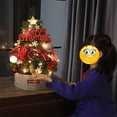 thumbnail image 2 of Lighted Mini Christmas Tree, Tabletop LED Xmas Tree with Remote Color Changing, Colorful LED Pre-lit Artificial Small Tree, 2 of 5