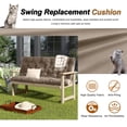 thumbnail image 4 of Porch Swing Cushions Outdoor, Waterproof 4" Thick 2–3 Seat Outdoor Swing Seat Cushion with Ties for Garden & Porch, 4 of 7