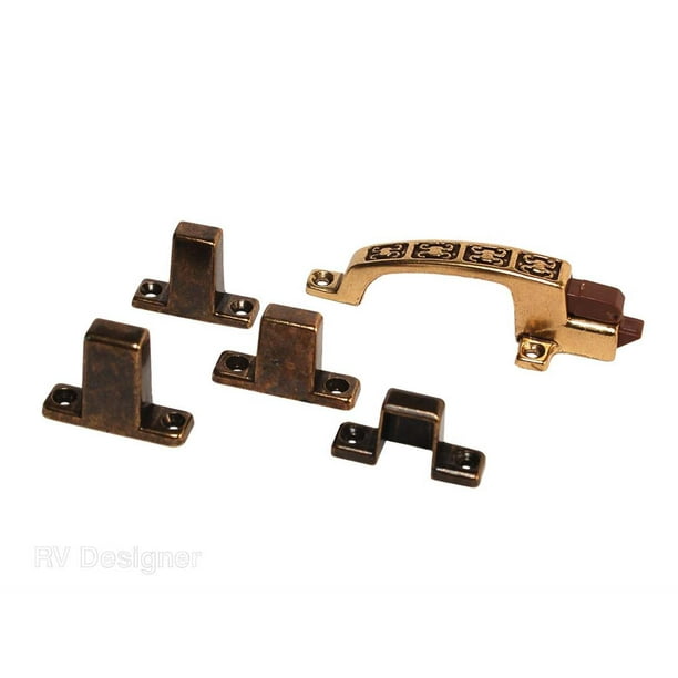 RV Designer Porte Attraper H241 Utiliser pour Garder les Portes de Bagages RV Ouvert; Conception Hiéroglyphique; Bronze Antique; avec Fixation; Simple