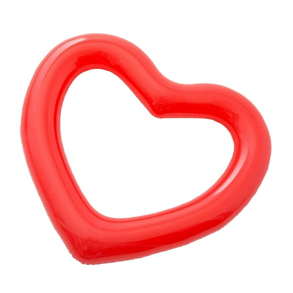 UPOUART Heart Shaped Swim Ring Red Float for Adults Made of PVC 1PC