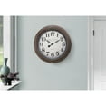 thumbnail image 1 of Monarch Specialties I 9049 - Clocks, 20" Round, Wall Clock, Antique Brown, Transitional, 1 of 4