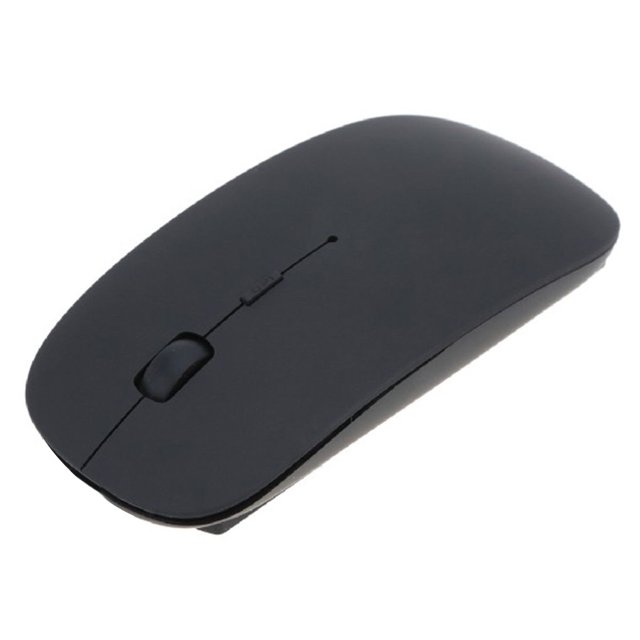 Ratón inalámbrico Universal Equipo de entrada de color sólido Accesorios para portátiles Tamaño pequeño 1600DPI Componente de control de Juegos de teclado y mouse para computadora Negro NO6