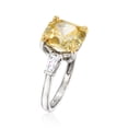 thumbnail image 2 of Ross-Simons 6.00 ct. t.w. Yellow and White CZ Ring in Sterling Silver With 18kt Gold Over Sterling, Women's, Adult, 2 of 5