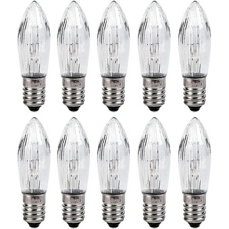 

FENG10Pcs E10 3W Warm Light Glass Bulbs Tapered Candles Led Light Bulbs for Lights Candle Arch Replacement Screw Bulbs Light Arches for Festive Indoor Outdoor-240810