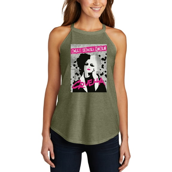 Hello Cruell World - Juniors High Neck Tank Top