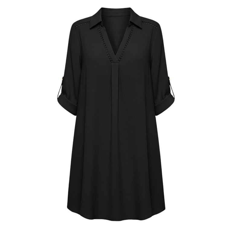 brown long sleeve midi dress Long Sleeve Button Front Midi Dress