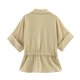 thumbnail image 3 of mfyjkho Tops Y Blusas Para Mujer, Camisa/Top De Manga Corta Con Solapa Y Cordón Ajustable Con Cierre De Cremallera Para Mujer Tops De Tallas Grandes M, 3 of 3