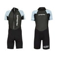 thumbnail image 2 of Hyperflex Unisex Access 2MM Spring Short Wetsuit, Kids, Light Blue/Black, 8, 2 of 2
