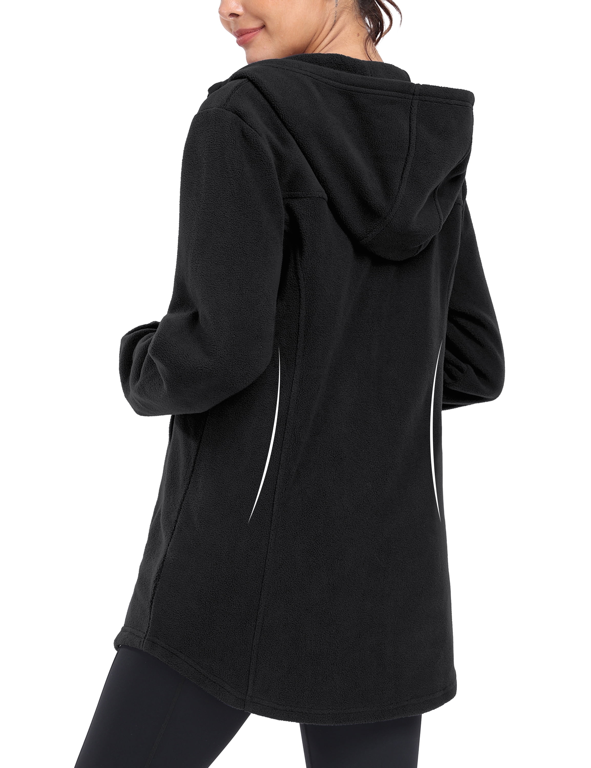 YIRUIYA Women's Polar Fleece Hooded Jacket Full Zip Outwear with Pockets