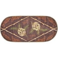 thumbnail image 2 of Mayberry Rug CC20671 20X44 20 x 44 in. Oval Cozy Cabin Country Charm Printed Nylon Kitchen Mat & Rug, Gray, 2 of 2