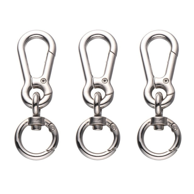 MIANGASTORE 3pcs Retractable Key Chain Traction Rope Hook Durable Smooth DIY Metal Replacement Webbing Bag Strap Shoulder Strap Chain Buckles