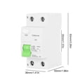 thumbnail image 4 of Disyuntor En Miniatura Interruptor de desconexión de 230 V Protección contra fugas Mango ergonómico de 2 polos (2P 63A 30mA), 4 of 8