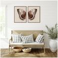 thumbnail image 3 of Kate and Laurel Retro Butterfly Watercolor - 2 Piece Framed Canvas Wall Art Set  by The Creative Bunch Studio, Sylvie Walnut Vintage, Animal Art for Wall Decor, 3 of 8