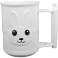 thumbnail image 1 of HUGFEGWE White Plastic Toothbrush Cup Toothpaste Holder Rabbit White U2537-9098, 1 of 9