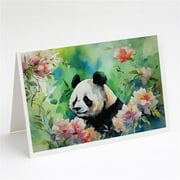 Carolines Treasures DAC2970GCA7P 0.01 x 5 x 7 in. Panda Greeting Cards - Pack of 8