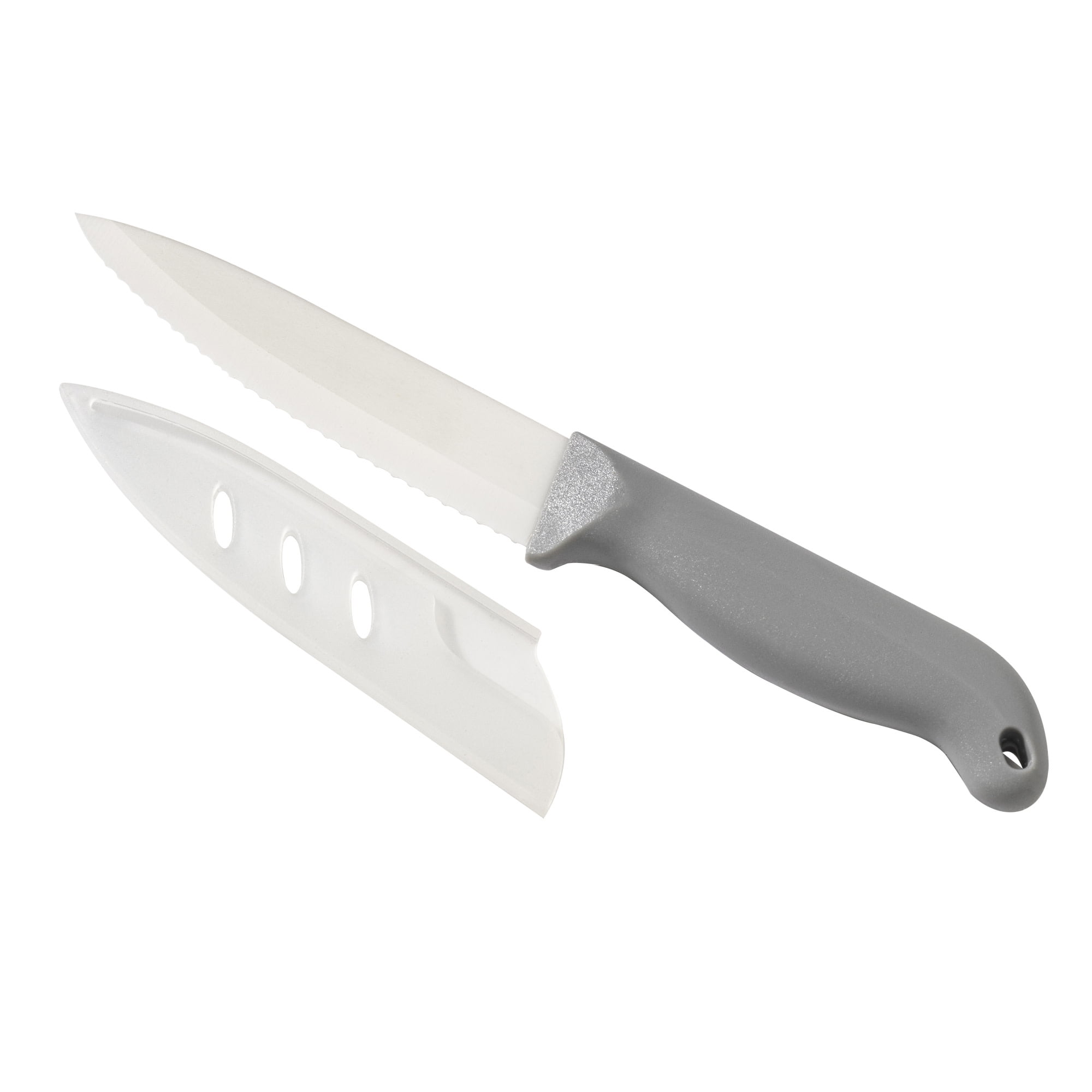 SMITH'S LAWAIA 51260 5.3IN SERRATED CERAMIC BAIT KNIFE GRAY