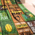 thumbnail image 4 of Softball Blanket 50"x60" Softball Gift Blanket Cute Soft Cozy Warm Flannel Blanket for Bed Couch Sofa, Softball Laces Sports Lovers Throw Blanket, 4 of 5