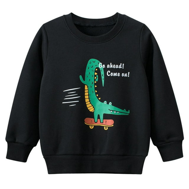 KAWELL Chandail à Col Rond pour Garçon Tout-Petit, Chemises Dinosaure à Manches Longues, chandail-Over de Dessin Animé pour Enfants