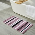 thumbnail image 5 of Better Trends 4 Piece Bathroom Rug Set 100% Polyester Soft Water Absorbent Non Slip Bath Mat Machine Washable Rug Griffie Collection - Purple, 5 of 9