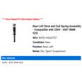 thumbnail image 2 of Rear Left Strut and Coil Spring Assembly - Compatible with 2004 - 2007 BMW 525i 2005 2006, 2 of 2