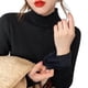 thumbnail image 3 of Suéter de cuello alto con estampado de terciopelo para mujer, ropa de punto elástica coreana, jersey grueso y ajustado de manga larga para invierno 2023, 3 of 5