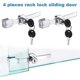 thumbnail image 3 of 4 Pcs Sliding Glass Door Ratchet Lock , Glass Door Lock , Cabinet Safety Lock For Glass Door Cabinet Display Drawer Cupboard Mail Box Door Showcase, 3 of 5