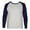Gray/Navy, variant on Ventana Men's Baseball Tee Long Sleeve Raglan Jersey Shirt