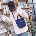 thumbnail image 4 of Bolso Hombro para Mujer Bolso Bandolera Mezclilla para Escuela Compras en La Playa (azul Oscuro), 4 of 9