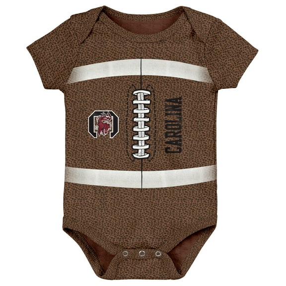 Newborn & Infant Brown South Carolina Gamecocks Catch Me Football Bodysuit