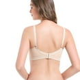 thumbnail image 5 of Hinvhai Ladies Traceless Comfortable Breathable No Steel Ring Front Buckle Breastfeeding Bra Woman Underwear On Clearance Beige 10(XL), 5 of 9