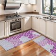 thumbnail image 3 of Kitchen Rugs Sets Of 2,Purple Floral and Petal Pattern Anti Fatigue Kitchen Mat Rugs Non Slip Washable,Decorative Kitchen Floor Mats for Kitchen,Sink,Laundry,17"X47", 3 of 5