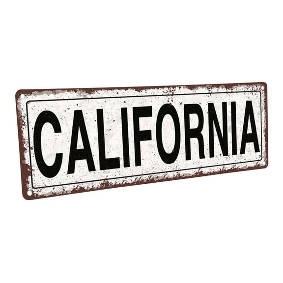 California 4"x12" Metal Sign, Wall Décor for Home and Office