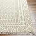 thumbnail image 4 of Hauteloom Albus Wool Living Room, Bedroom Area Rug - Bordered - Boho, Bohemian Carpet - Modern Farmhouse - Brown, Gray, Beige, Cream - 6' x 9', 4 of 8
