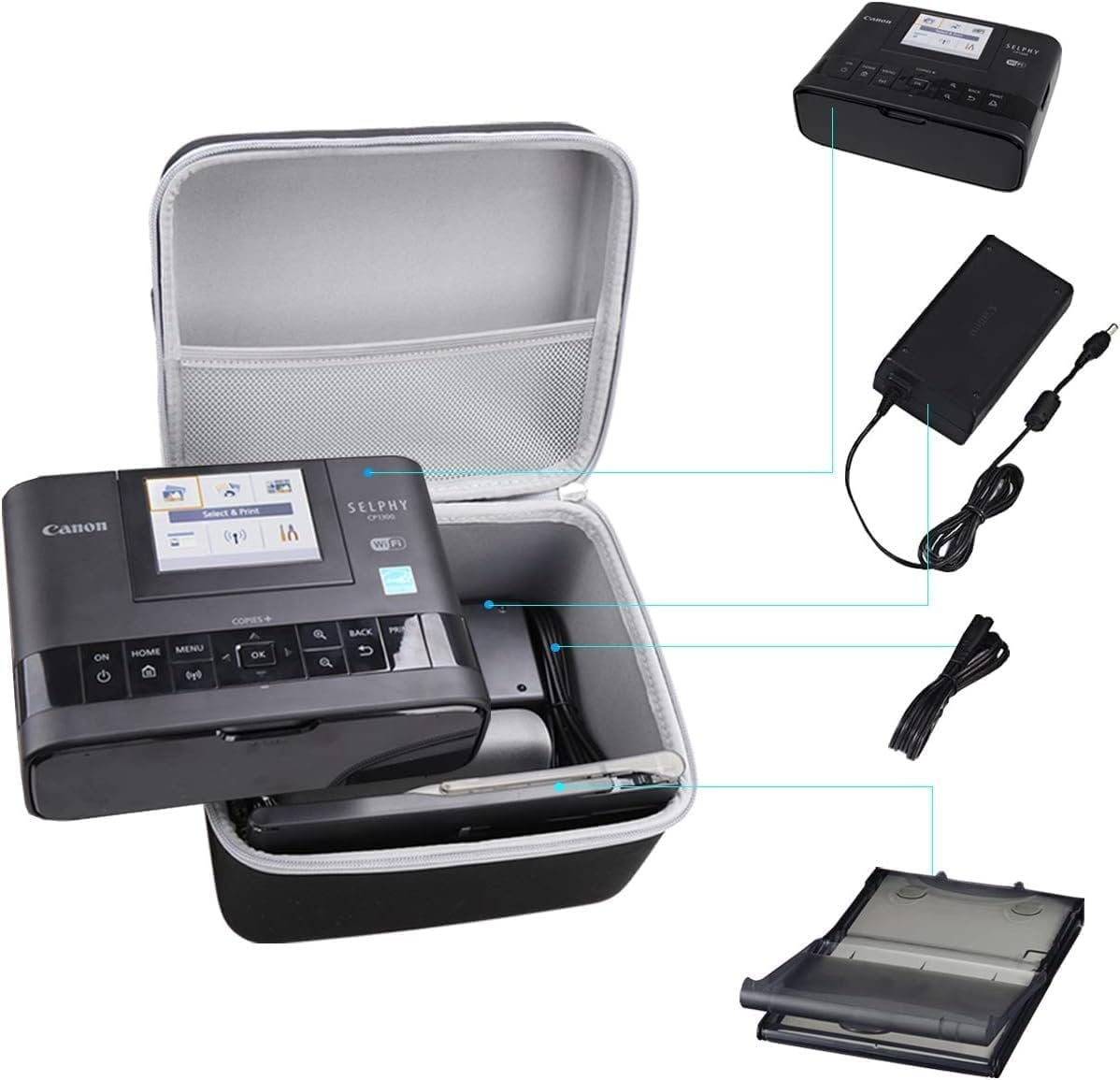 Amazon.com: Canon SELPHY CP1500 Compact Photo Printer White : Office  Products