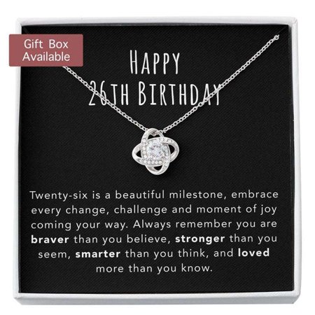 Girlfriend Necklace, Wife Necklace, 26Th Birthday Necklace Gift For Her – Meaningful Jewelry with Inspirational Message Card – Birthday, Graduation, or Christmas Gift Idea Standard Box