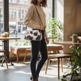 thumbnail image 4 of HUISZJ Cow Printed Shoulder Bag, Adjustable Strap Underarm Bag, PU Leather Versatile Tote Bag for Work Shopping Travel, 4 of 10