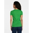 thumbnail image 4 of Time and Tru Women's Ribbed Tee with Short Sleeves, Sizes XS-XXXL, 4 of 6