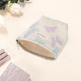 thumbnail image 3 of Unique Bargains 1 Pc Portable Embossment Butterfly Makeup Bag Polyester Beige Blue Small, 3 of 5
