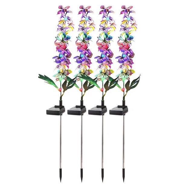 Luces solares para exteriores Delphinium Luces LED solares impermeables para jardín IP65 (4 piezas)