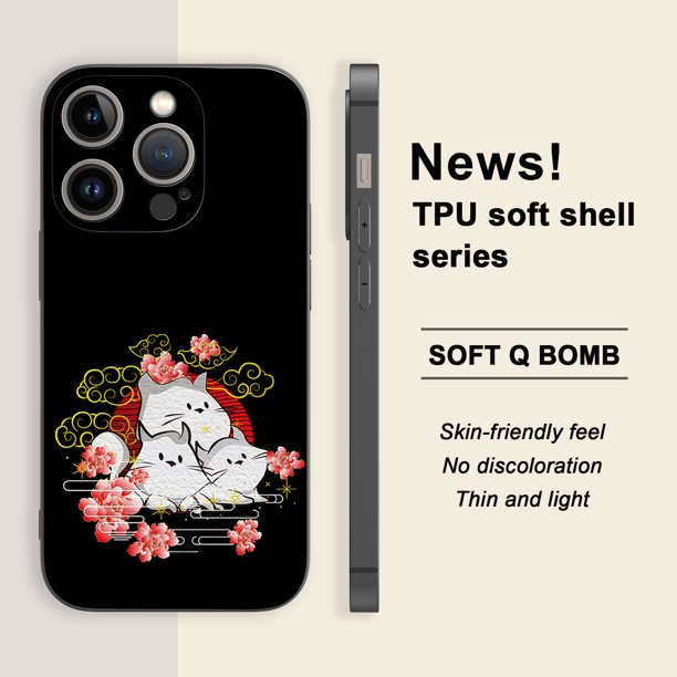 Mantenga su iPhone seguro y elegante: moderno estuche para teléfono con acabado mate y estampado gráfico para iPhone 15 Pro Max 14 13 12 Pro 11