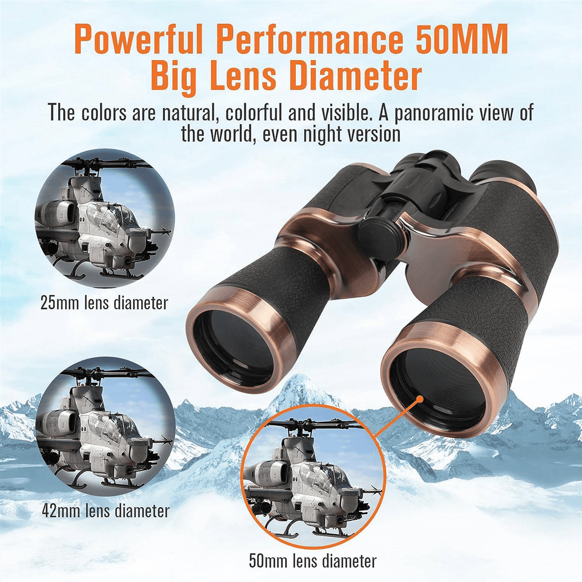 20X50 Binoculars for Adults, Night Vision Waterproof Bird Watching Sightseeing Traveling Football Games