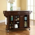 thumbnail image 3 of Bowery Hill Stainless Steel Top Kitchen Cart in Mahogany, 3 of 5